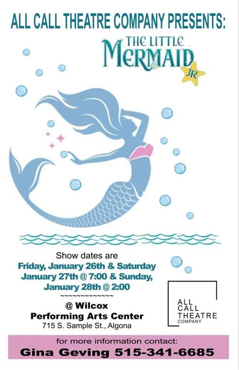 The Little Mermaid, Jr., Ed & Betty Wilcox Performing Arts Center ...