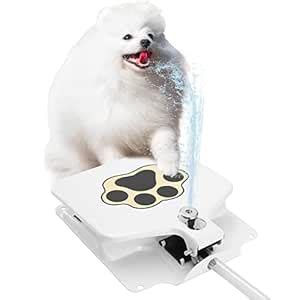 iMounTEK Dog Water Fountain Outdoor Dog Pet Water Dispenser Step-on ...