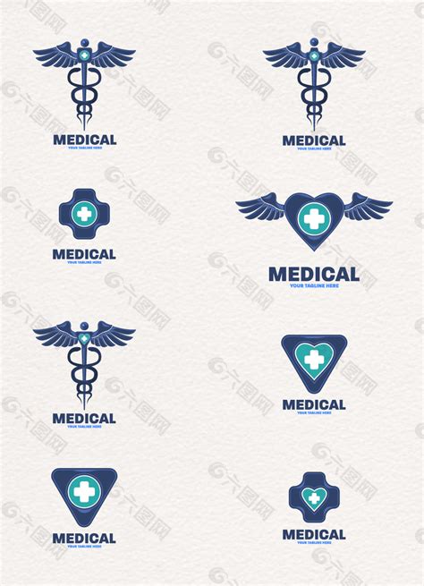 8款矢量医学logo标志设计平面广告素材免费下载(图片编号:9287555)-六图网