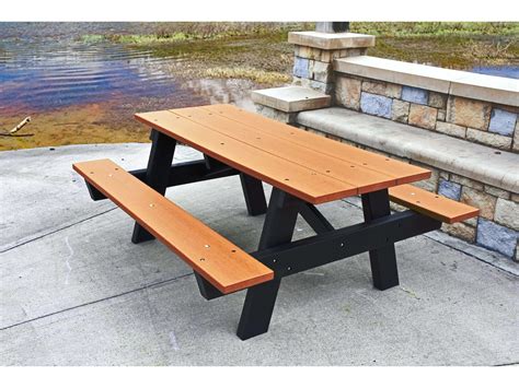 Frog Furnishings A Frame Recycled Plastic Rectangular Outdoor Picnic ...