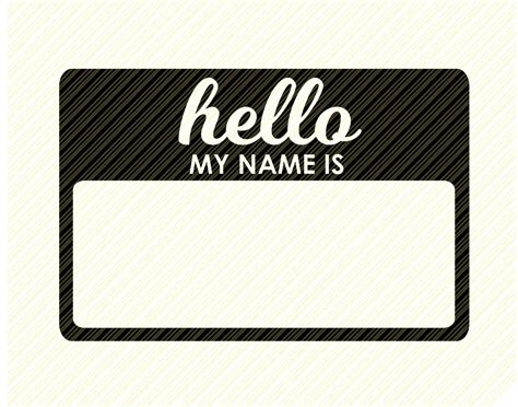 Hello My Name Is Tags Printable - Printable Word Searches