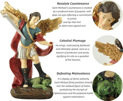 DurableDelights San Miguel Archangel Statue - Saint Michael Statue ...