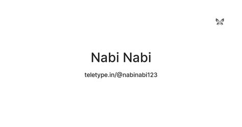 Nabi Nabi — Teletype