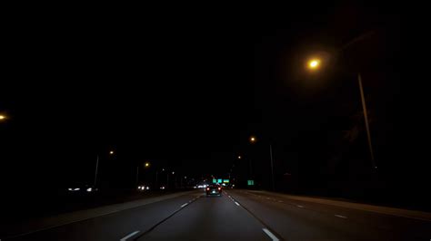 Driving In On Road At Night Time Pov Wide Stock Footage SBV-349068641 ...