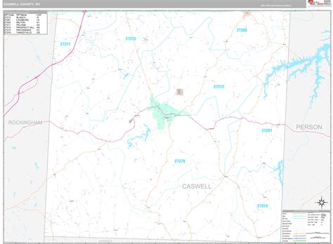 Caswell County, NC Wall Map Premium Style by MarketMAPS - MapSales.com