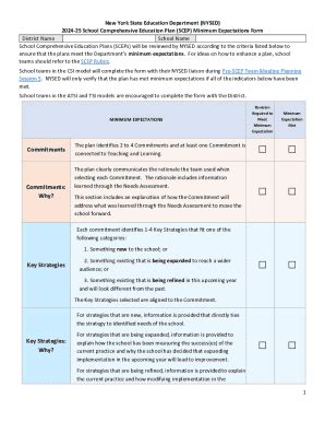 Fillable Online SCEP Minimum Expectations Form Fax Email Print - pdfFiller