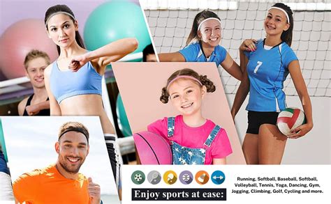 Seeotwo 3 Pieces Thick and Slim Non-Slip Elastic Sports Headbands ...