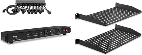 Buy Pyle 19 Outlet 1U 19" Rackmount PDU Power Distribution Supply ...