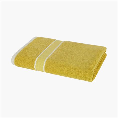 Buy PORTICO Luxuria Yellow Textured Cotton Bath Towel - 75x150cm from ...