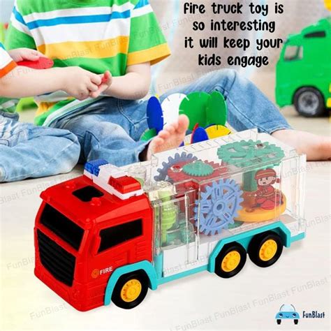 Fire Rescue Toy-360 Degree Rotation Gear Simulation Mechanical Fire Re ...