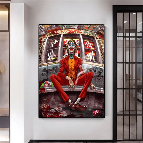 Buy Joker Graffiti Canvas Wall Art Painting – Aesthesy