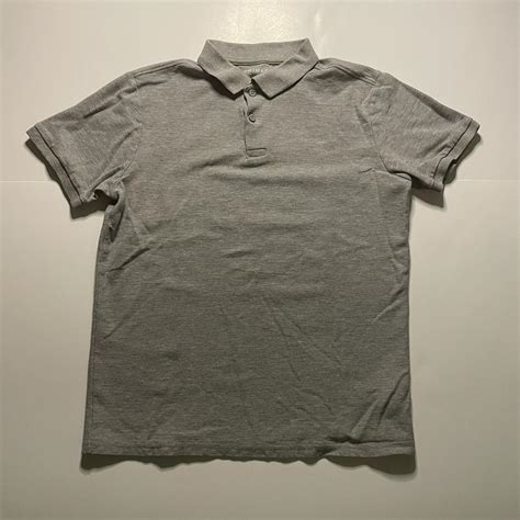 Primark Boys Gray Polo Cotton Basic Size Medium... - Depop