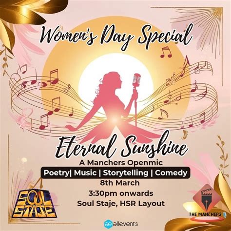 Eternal Sunshine – A Women’s Day Special Open Mic!, Soul Staje ...