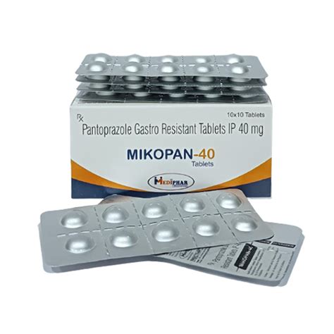 Mikopan 40 - Pantaprazole Gastro-Resistant Tabalets IP - Mediphar ...