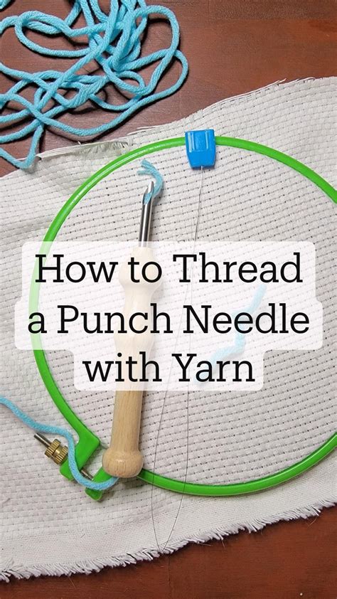 Image result for How to Thread a Needle Point Needle Using Yarn