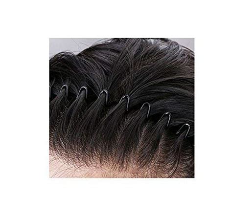 Buy advancedestore Unisex Black Metal Spring Zig Zag Wave Hair Band ...