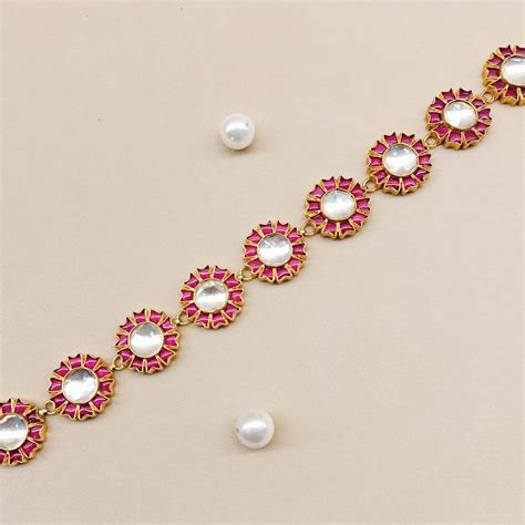 Shashi Rose Pink Gold Plated Kundan Sheesh Phool – AG'S