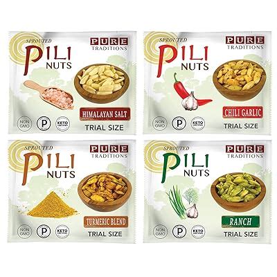 Buy Sprouted Pili Nuts, 4 Flavor Savory Sampler Pack Online at Lowest ...