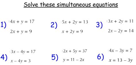 Image result for Simultaneous Equations Worksheet