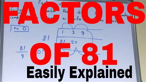 Factor of 81|How to find factors of 81|Find all the factors of the number 81|Find all factors of 81