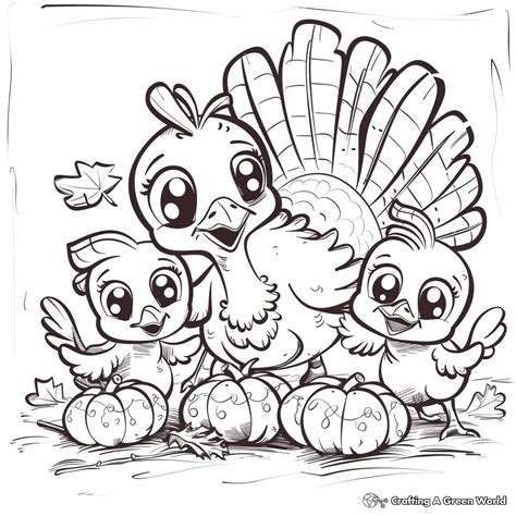Free Printable Cute Thanksgiving Coloring Pages