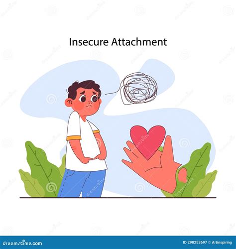 Attachment Theory. Avoidant Or Fearful Attachment Style In A Romantic Cartoon Vector ...