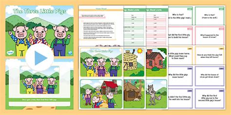 The 3 Little Pigs with Blanks Level Questions