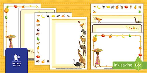 Handa's Surprise Page Borders