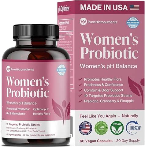 Evorina Pure Micronutrients pH Balance Vaginal Probiotics for Women ...