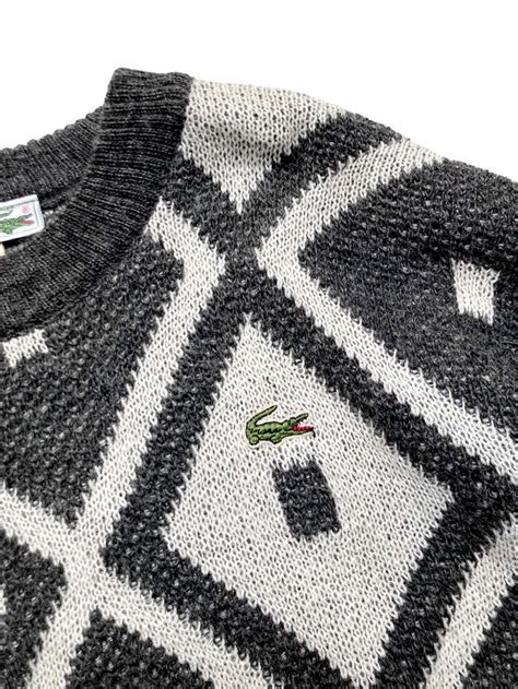 70’s LACOSTE Diamond Pattern Wool Sweater Made in France | FRISKY