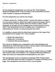 Image result for Signature Assignment Examples