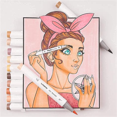 Buy Ohuhu Skin Tone Markers Brush Tip, Double Tipped Alcohol Based ...