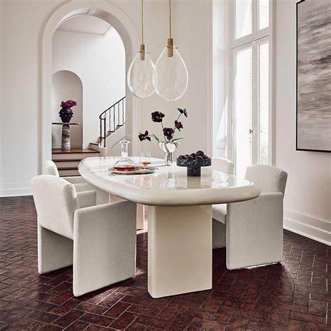 Justine Warm White Corduroy Upholstered Dining Armchair Set of 4 ...