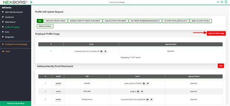 Employee Profile Self Update