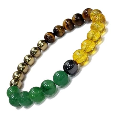 Buy GEMSJI Money Magnet Bracelet Pyrite, Green Aventurine, Citrine ...
