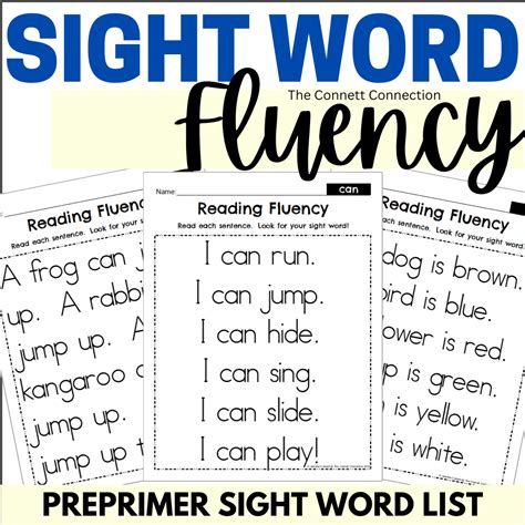 Preprimer Sight Word Fluency Passages | Made By Teachers