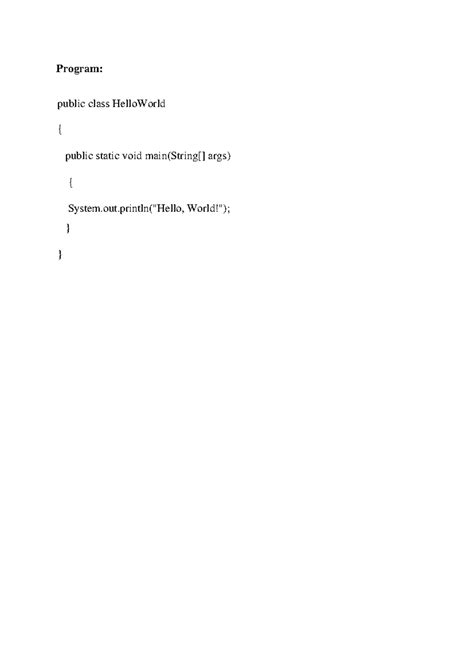 IT Practical Programs: Java Code Examples and Output - Studocu