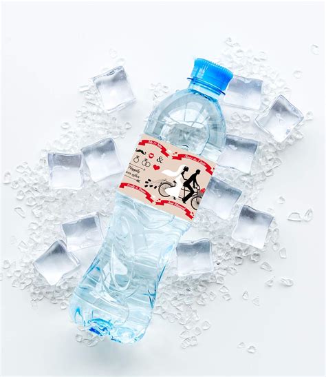 Buy Just Married Water Bottle Labels Happily Ever After 2 x 8 Inch 50 ...