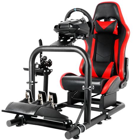 Buy Dardoo Racing Simulator Cockpit Frame with Red Seat Racing Wheel ...