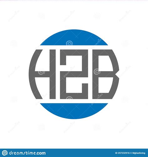 HZB Letter Logo Design on White Background. HZB Creative Initials Circle Logo Concept Stock ...