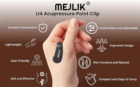 MEJLIK Premium Sugar Control LI4 Acupressure Point Clip - Wearable Hand ...