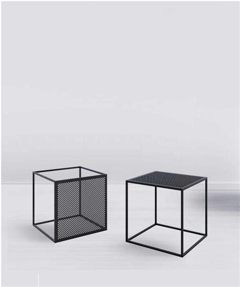 Modern Black Metal End Table