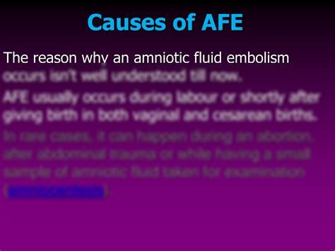 SOLUTION: Amniotic fluid embolism - Studypool