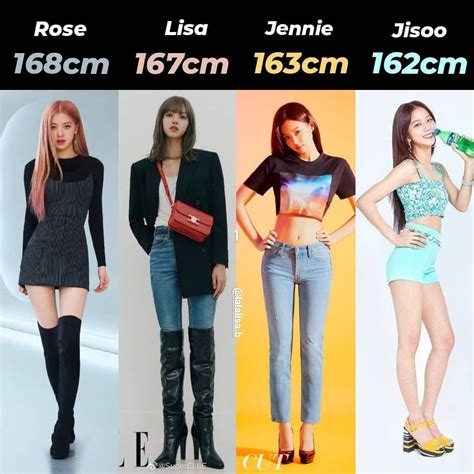 Lalisa Manoban🧸 on Instagram: "Blackpink's height🖤 - #blackpink #lisa #jisoo #jennie #rose #로제 ...