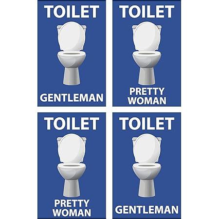 Anne Print Solutions Toilet Stickers Female Male in Hindi & English for ...