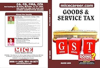 Goods and Service Tax for CA IPCC / CA Intermediate / CMA Interdemiate ...