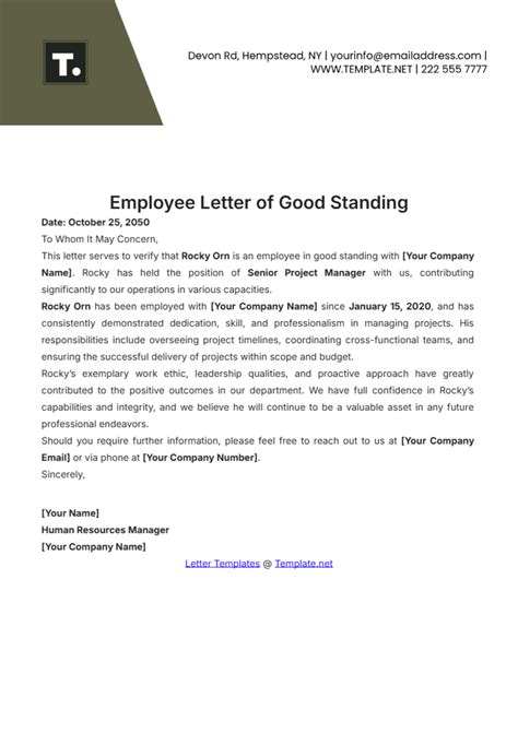 Free Employee Testimonial Letter Template to Edit Online