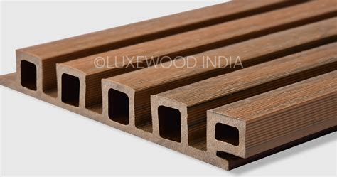 TimberClad WPC Triplet Light Walnut Panels | Luxewood India