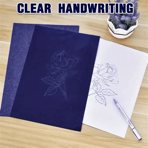 50 Sheets Of Graphite Paper, Blue Carbon Paper, Graphite Transfer Paper ...