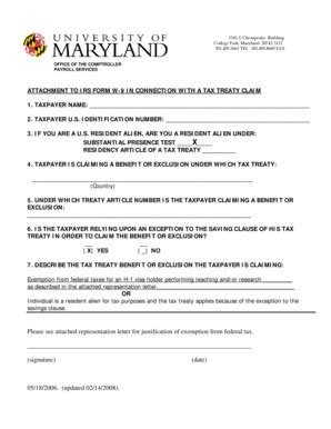 Fillable Online biology umd W-9 Attachment Form - Biology - biology umd ...